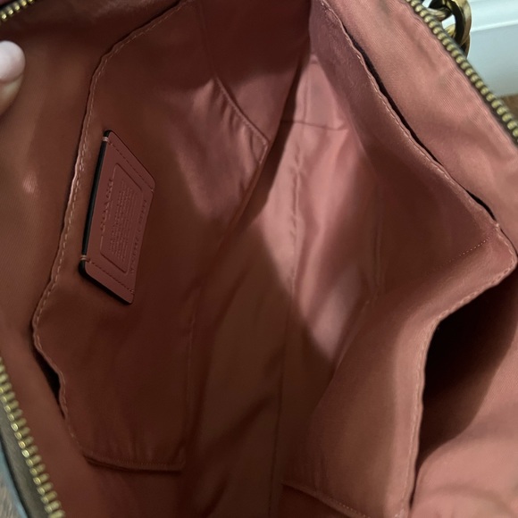 EUC Coach Brown Leather Monogram Logo Purse - Picture 3 of 5